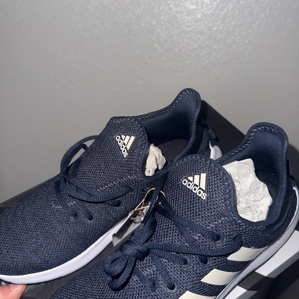 Adidas Women’s Navy/Cream Cloudfoam Sneakers - Picture 5 of 5